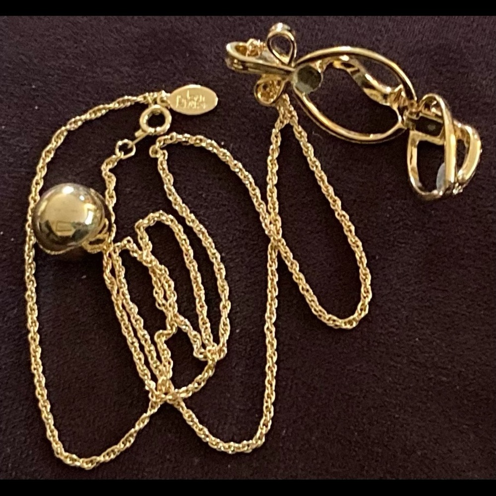 🎄Joan Rivers Gold Plated Crystal Egg Shaped Pendant Necklace NWT! - Picture 11 of 11